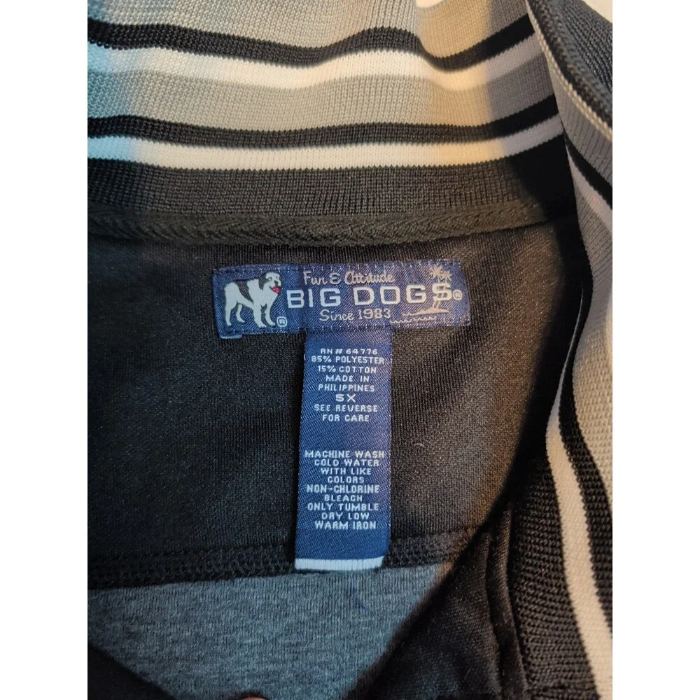 VTG Big Dogs 5xl 1/4 zip pullover 90s Streetwear Large Print Big And Tall - Picture 2 of 6